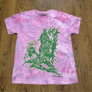 Lady Gaga Fan The Chromatica Pink Tie-Dye Tee t shirt small short sleeve